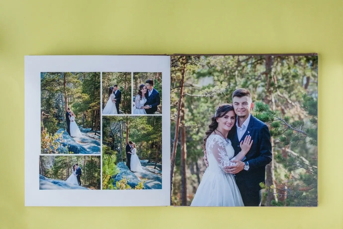 Fotocollage auf Leinwand mit gemeinsamen Erinnerungen