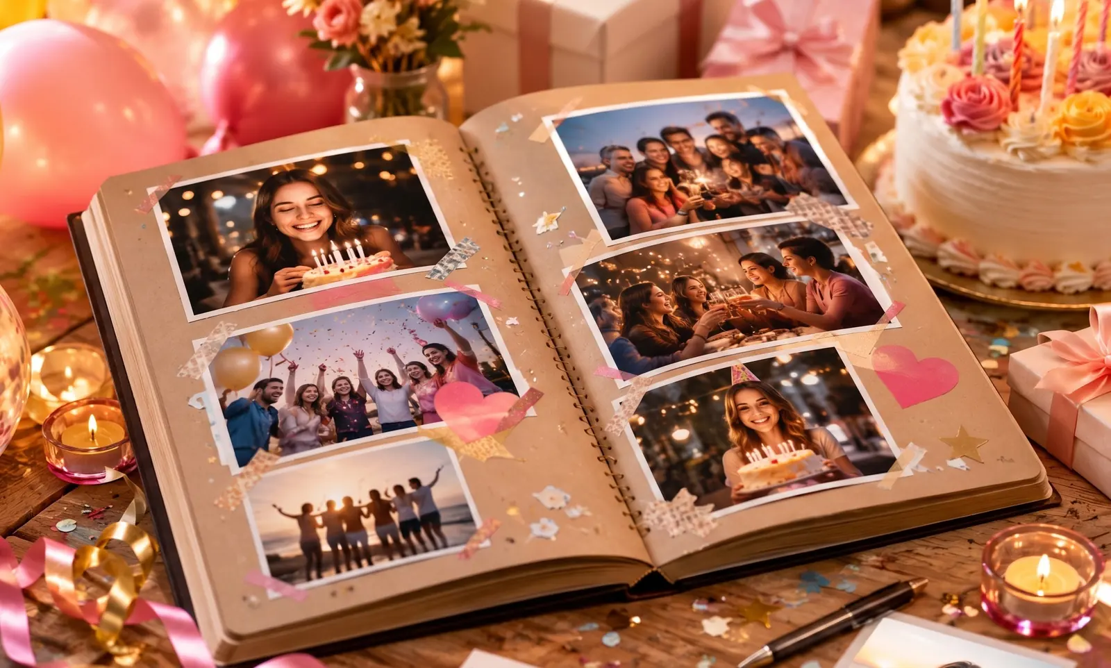 Großformatiges Fotobuch 30x30 cm für runde Geburtstage