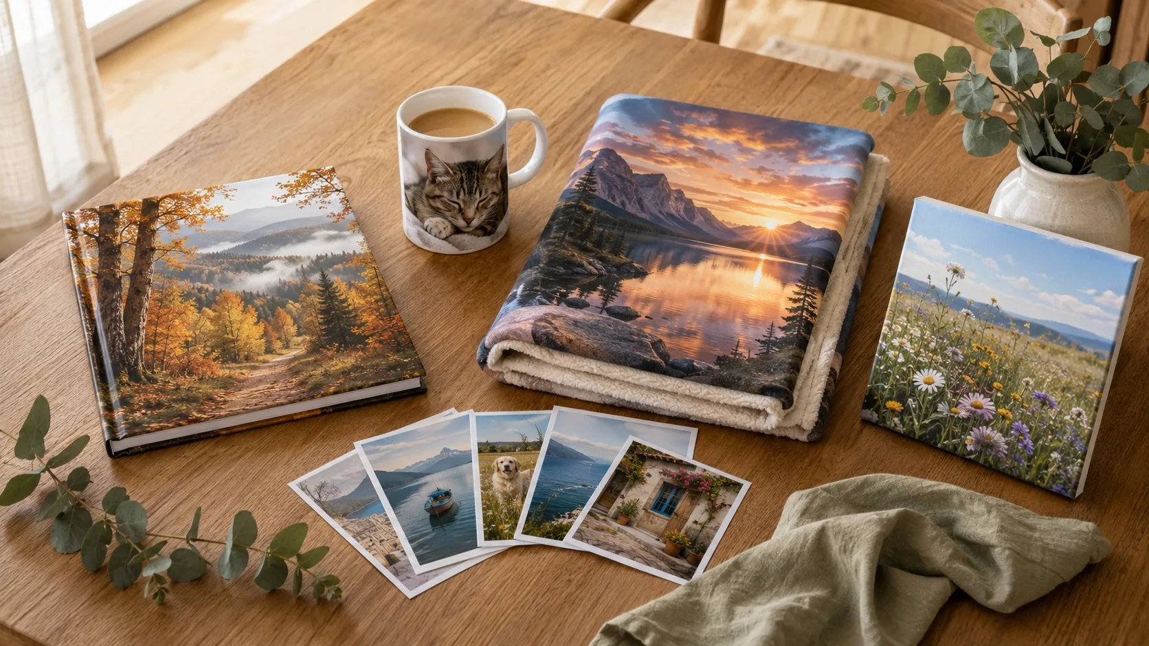 Fotogeschenke für Großeltern im Überblick: Fotobuch, Tasse, Decke und Leinwand