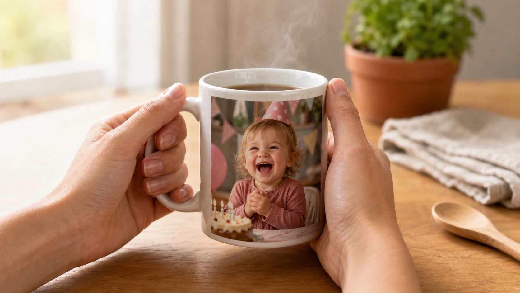 Personalisierte Fototasse mit Kinderfoto als Geschenkidee mit eigenem Foto