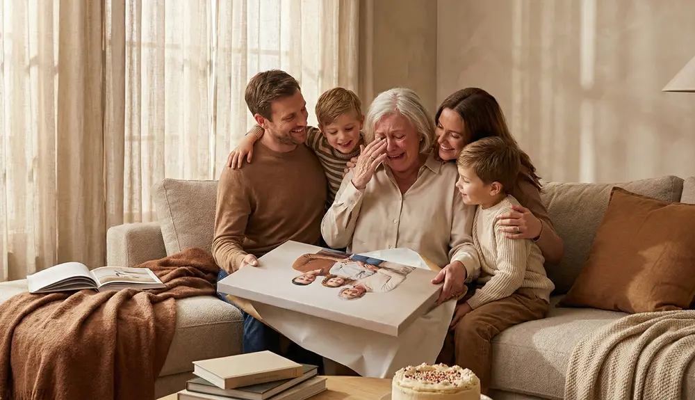 Geburtstagswünsche für die Familie mit personalisierten Fotogeschenken