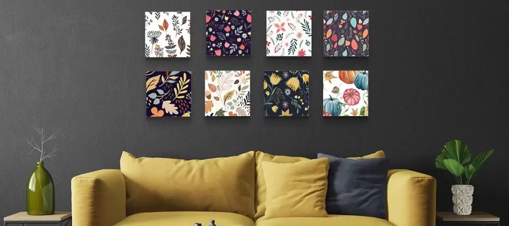 Magnetische Magnofix Aufhängung zum Wechseln von Fotokacheln an der Wand