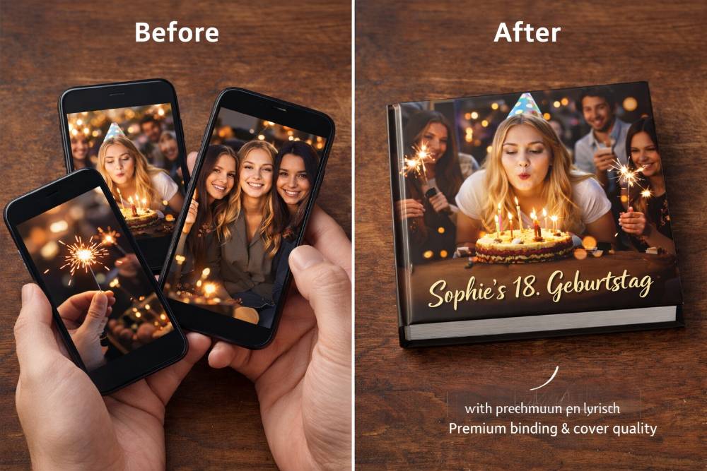 Erinnerungs-Fotobuch zum 18. Geburtstag