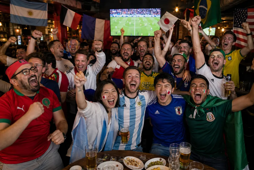 Fans feiern gemeinsam den Fußballsommer