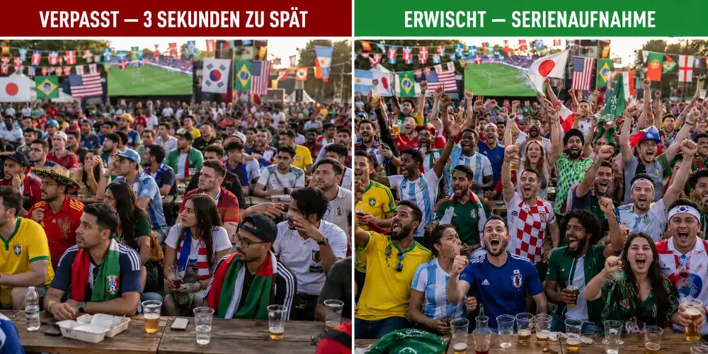 Ekstatischer Torjubel in der Fangruppe