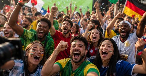 Fans feiern gemeinsam den Fußballsommer