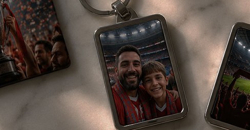 Personalisierte Fussball-Fan-Geschenksammlung mit Fototassen, Magneten und Schlüsselanhängern mit Fussball 2026 Erinnerungen
