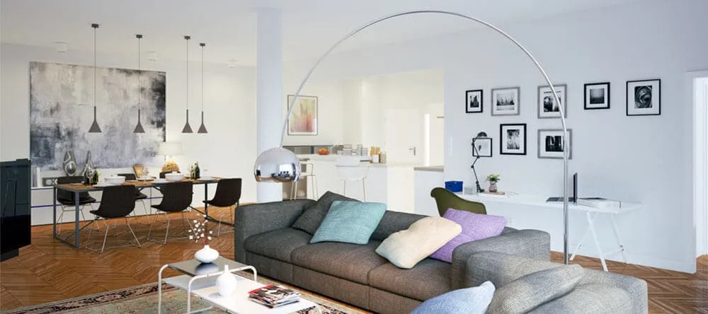 Für einen sommerlichen Landhausstil verwendest du am besten neutrale Weißtöne und kombinierst sie mit Pastellfarben 