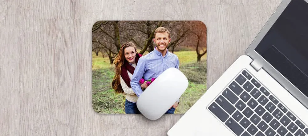 Besser als Plastik: angenehmes Mikrofaser-Mousepad mit deinem Foto