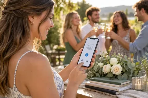 Abschlussgeschenk wird am Smartphone in der Vorschau geprüft