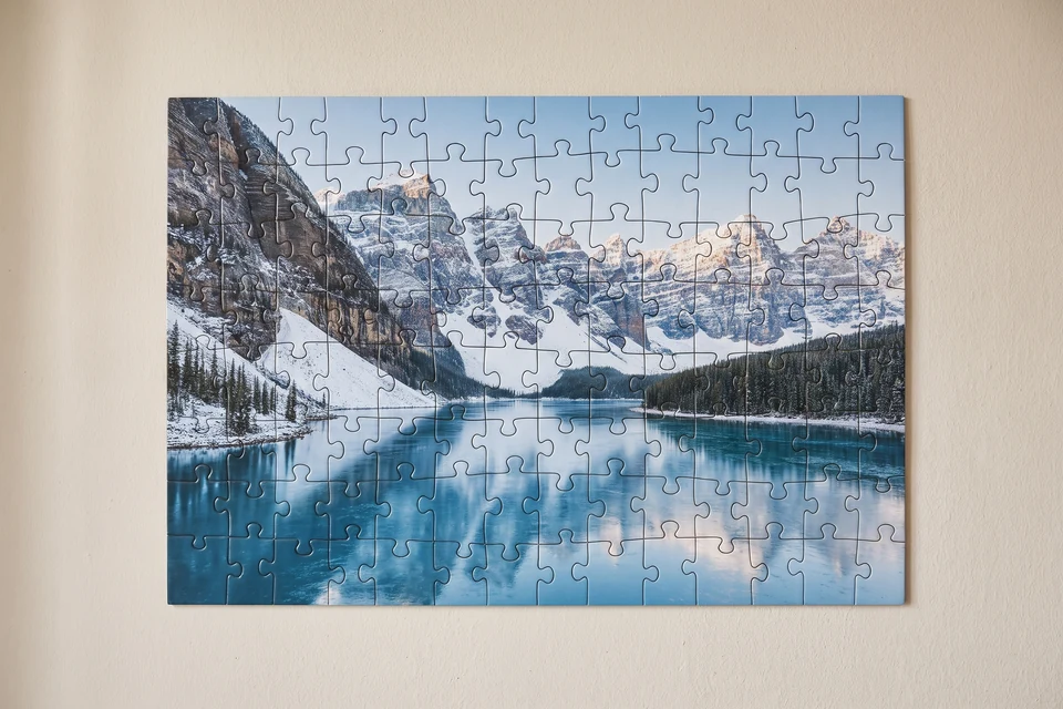 Fertiges Fotopuzzle als Bild an der Wand