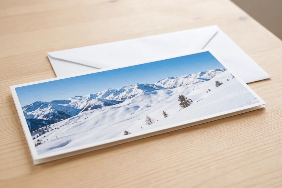Fotogrußkarte mit Panoramafoto