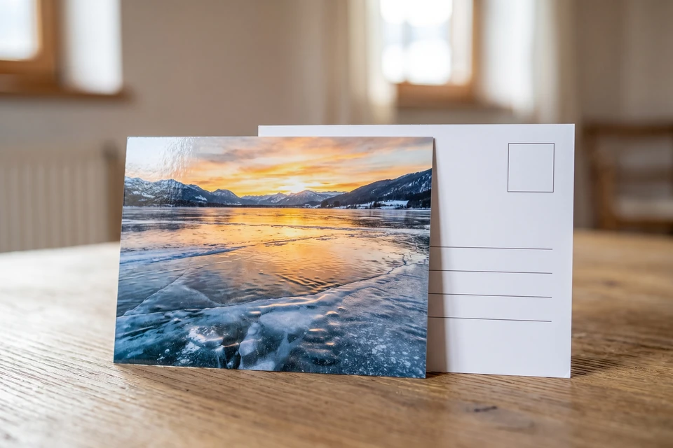 Fotopostkarten mit Vorder- und Rückseite