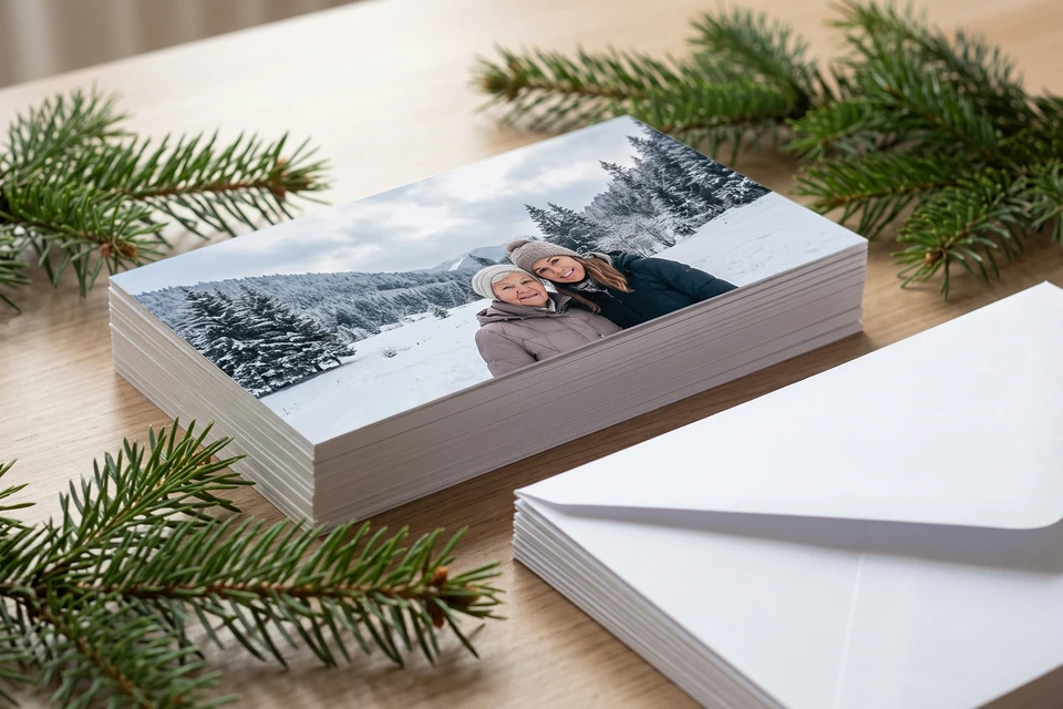 Fotogrußkarten im Set mit Umschlägen