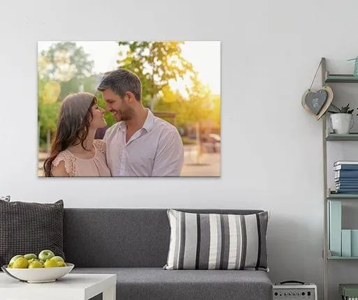 foto acrylglas mit aluminium im raum