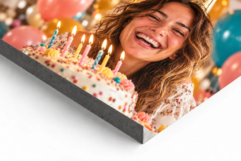 Keilrahmen einer Fotoleinwand zum Geburtstag in 2 cm und 4 cm