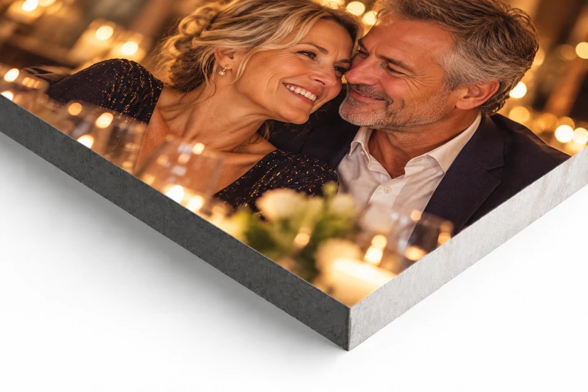 Keilrahmen einer Fotoleinwand zum Hochzeitstag in 2 cm und 4 cm