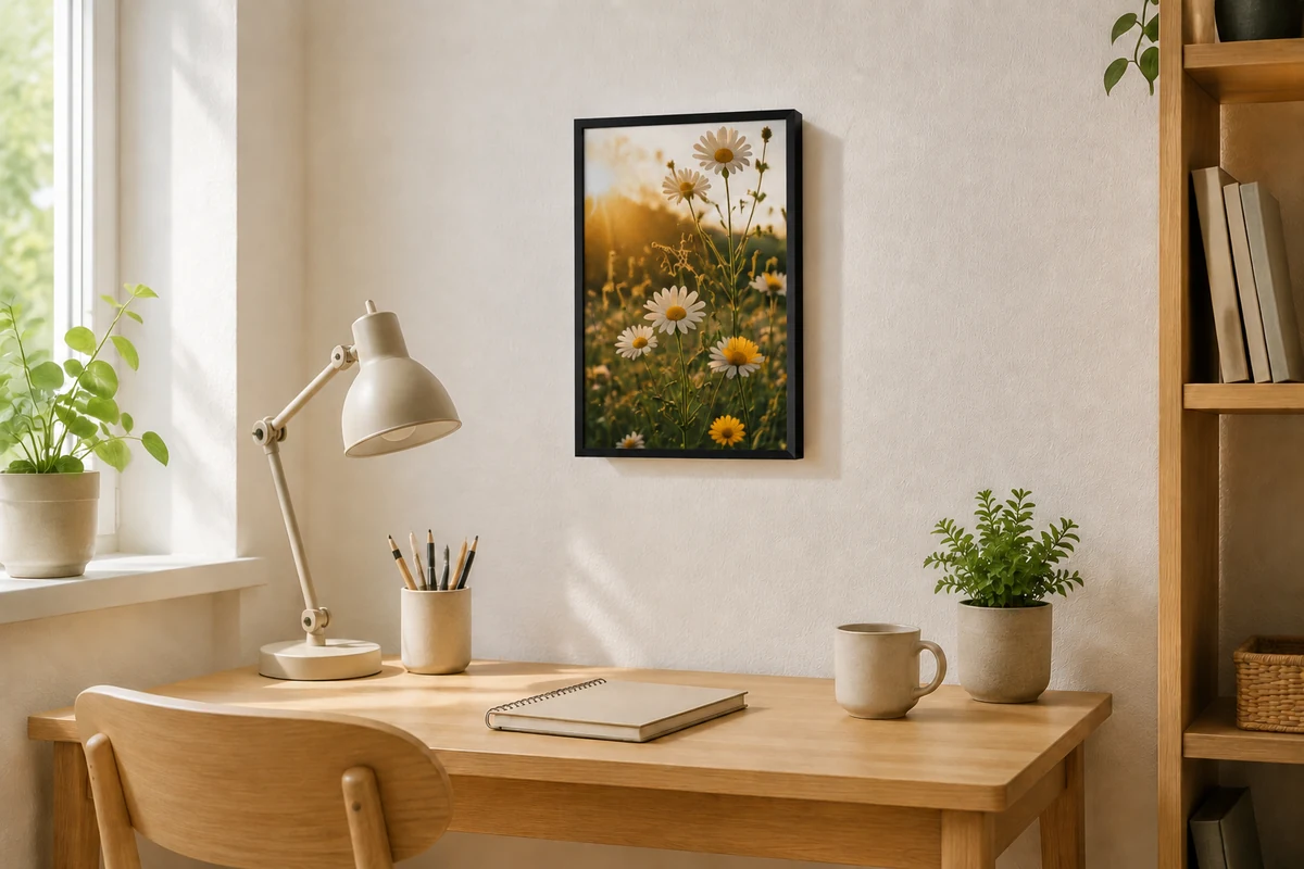 Leinwand 30 x 20 cm im Premium-Schattenfugenrahmen an der Wand