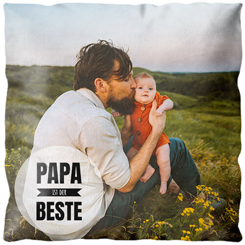 Fotokissen Collage Hoch - Papa ist der Beste