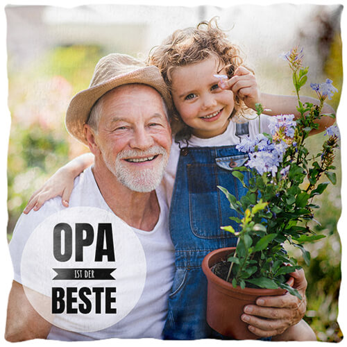 Fotokissen Collage Hoch - Opa ist der Beste