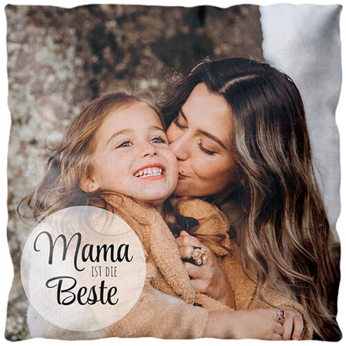 Fotokissen Collage Hoch - Mama ist die Beste
