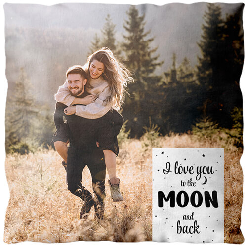 Fotokissen Collage Hoch - Bis zum Mond