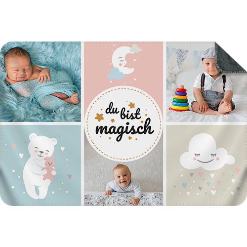 Fotodecke Collage Quer - Sweet Baby