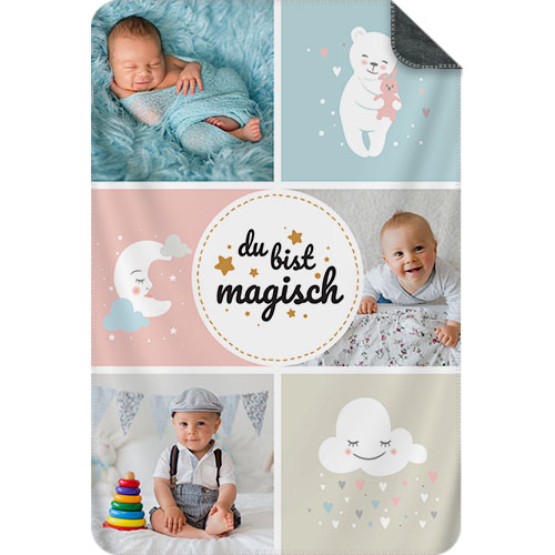 Fotodecke Collage Hoch - Sweet Baby