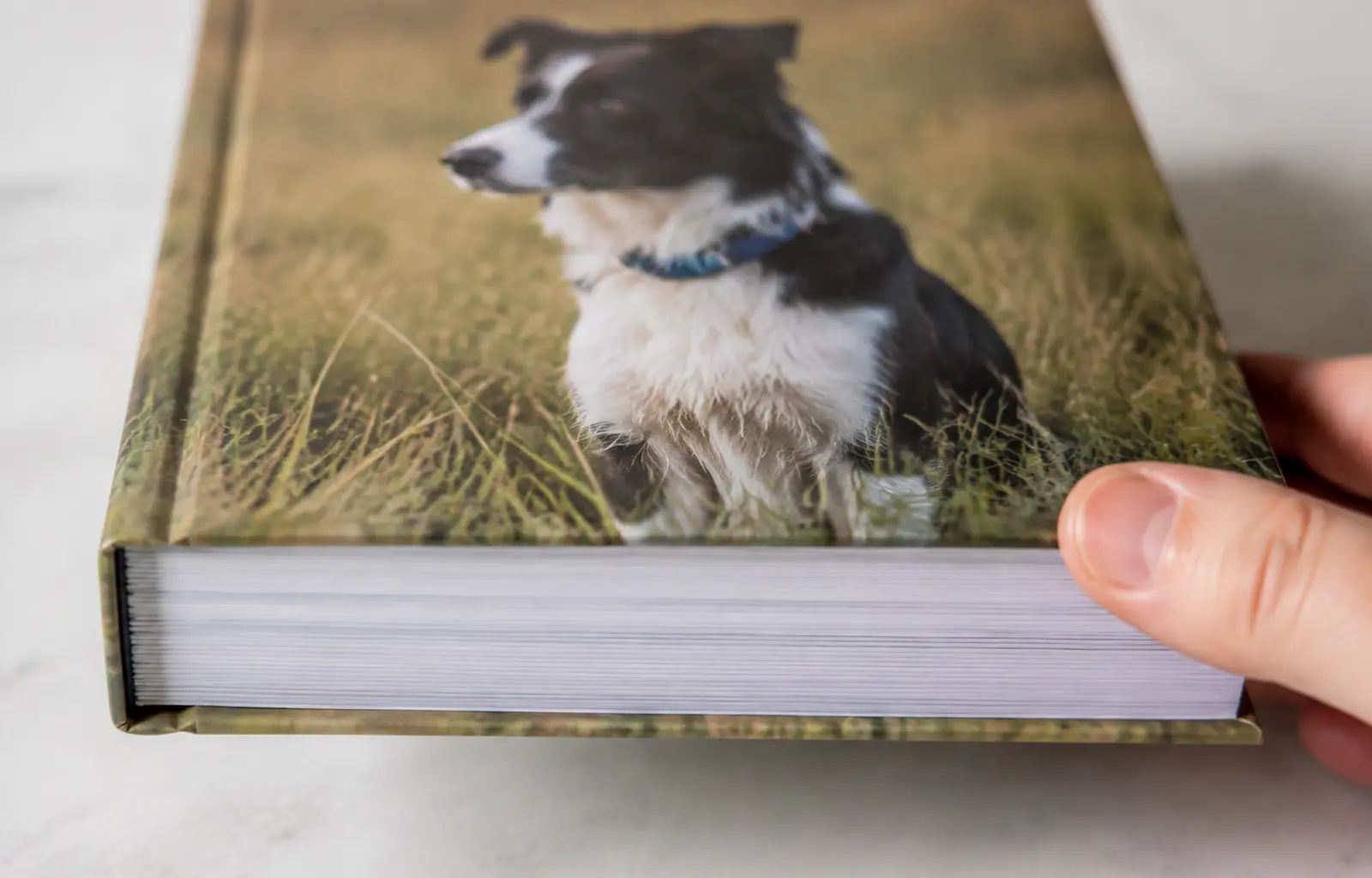 Einband und Bindung eines Fotobuchs DIN A5