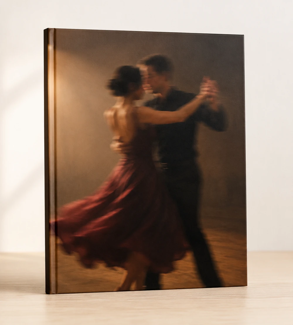 Fotobuch Hardcover aufgeschlagen