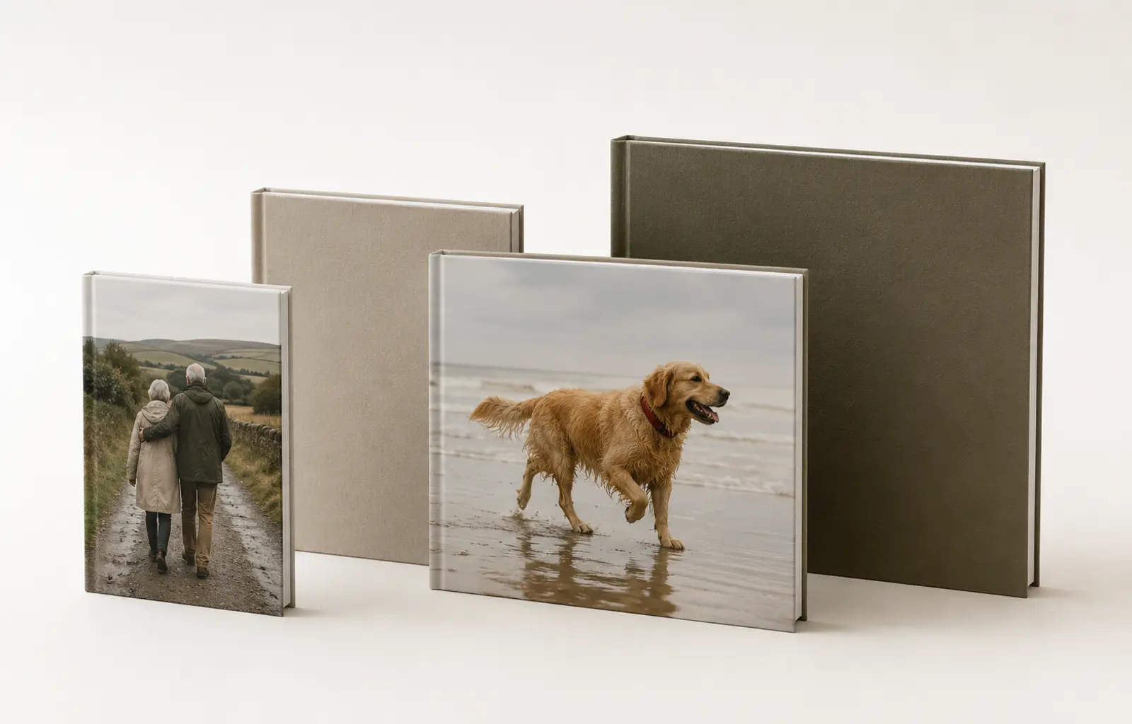 Seiten eines Fotobuchs Hardcover