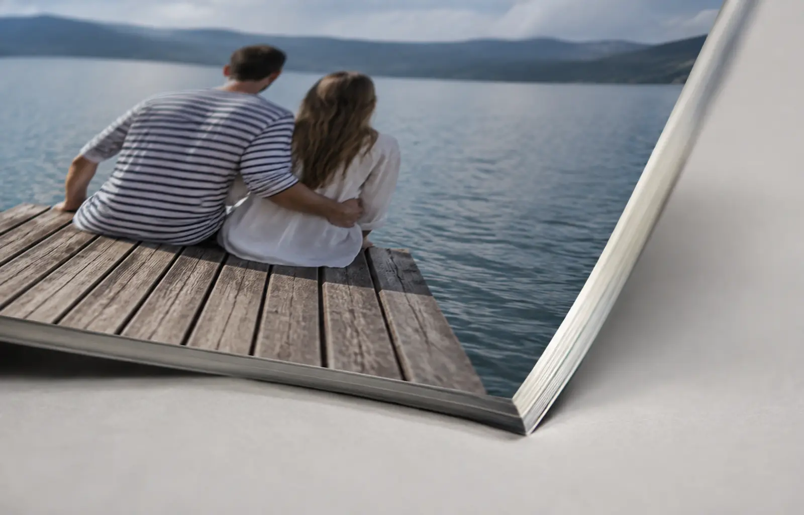 Einband und Bindung eines Fotobuchs Softcover