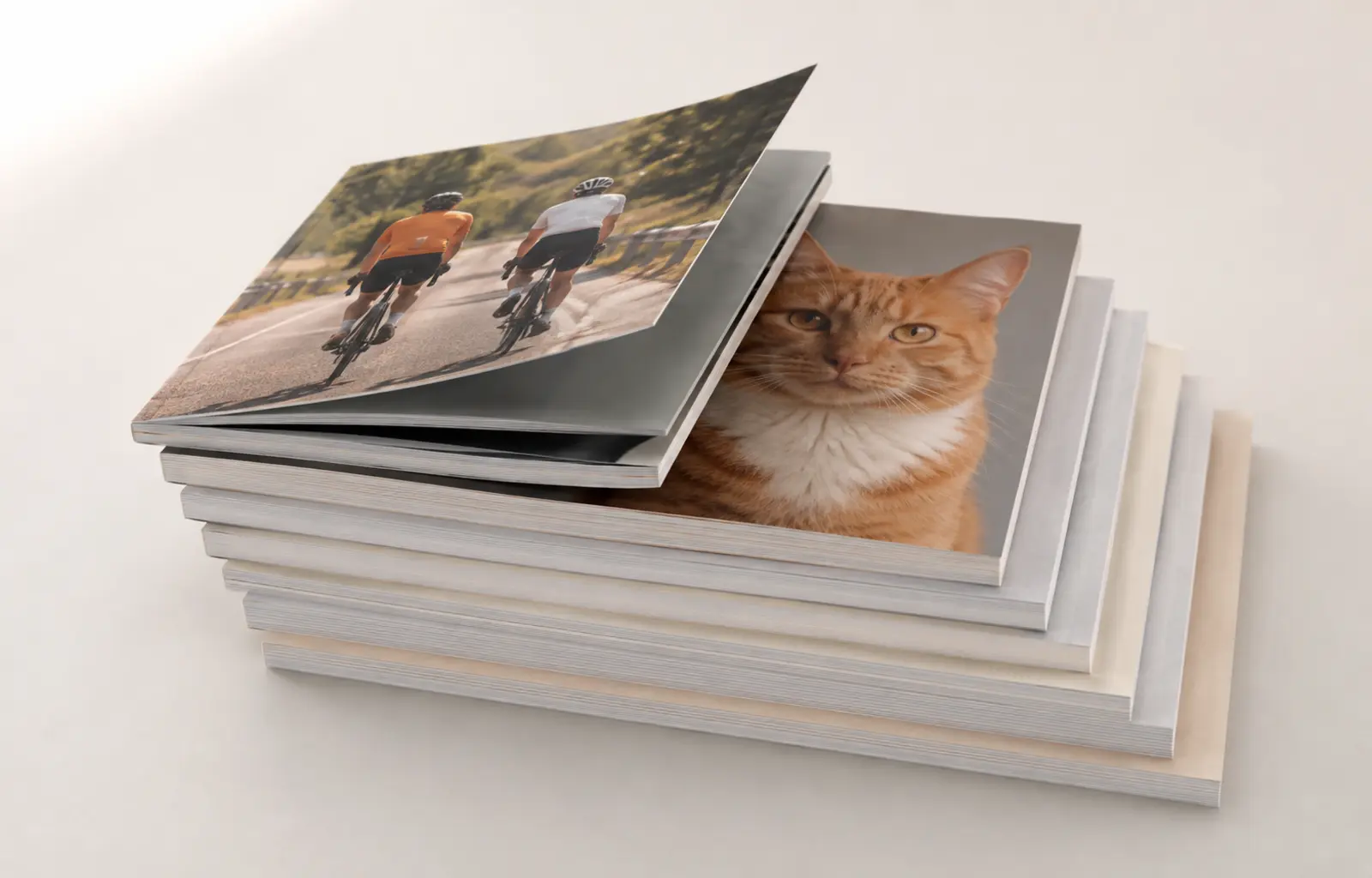 Seiten eines Fotobuchs Softcover