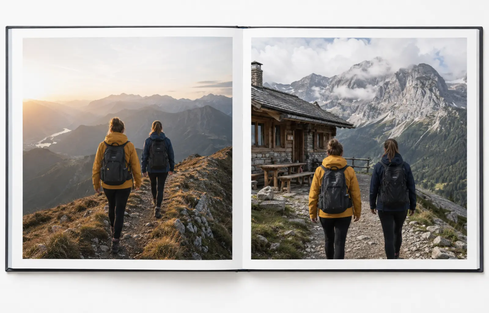 Seiten eines Fotobuchs A3 Querformat