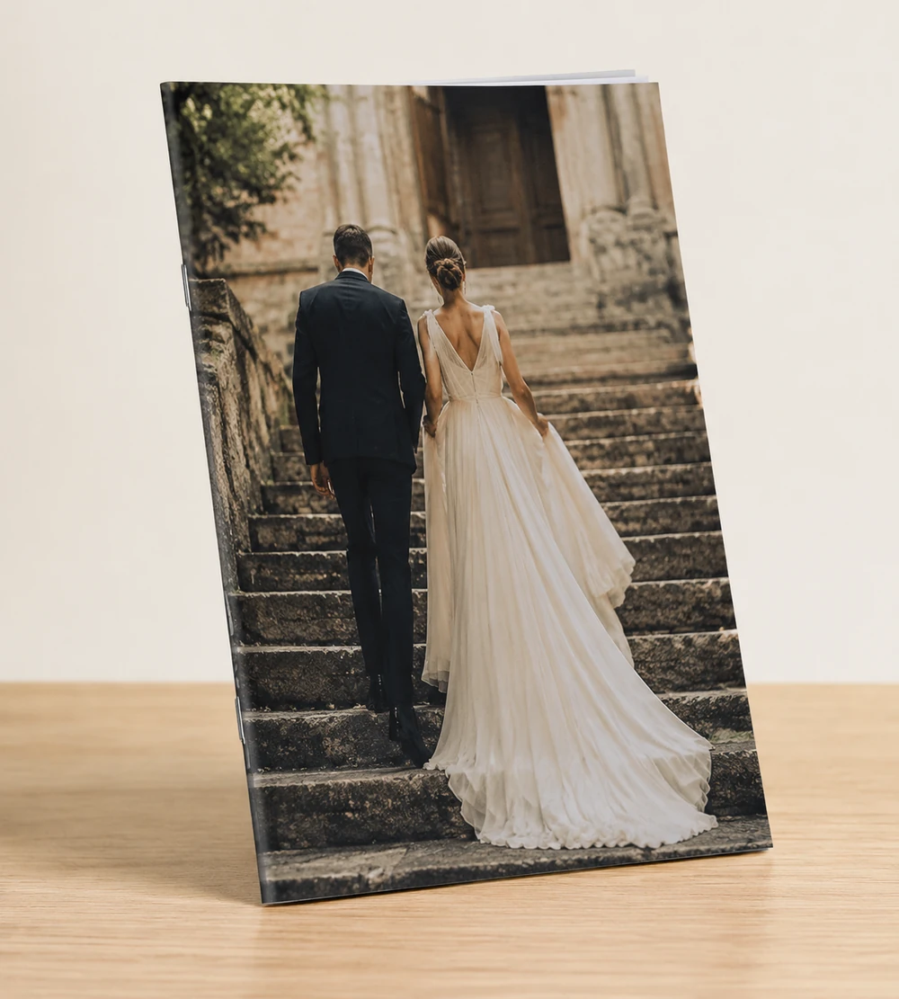 Fotobuch Fotoheft aufgeschlagen
