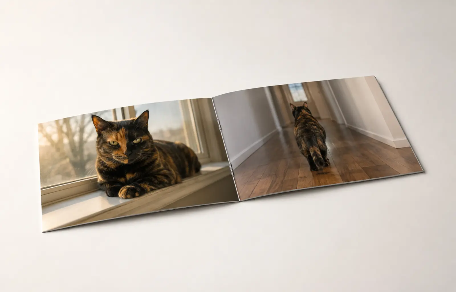 Seiten eines Fotobuchs Fotoheft