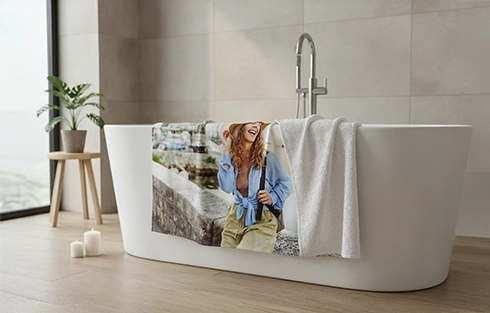 foto handtuch als badetuch