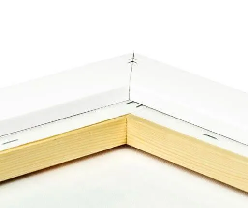 Rückseite des Rahmens in Weiss-Optik