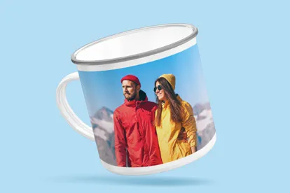 Emaille Tasse mit Foto
