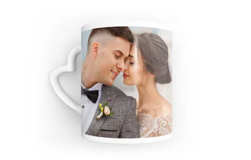 Herztasse mit Foto Komplette Ansicht