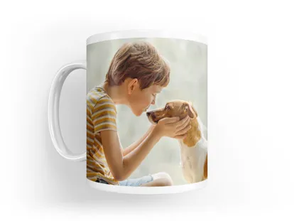 Keramik Tasse mit Foto Komplette Ansicht