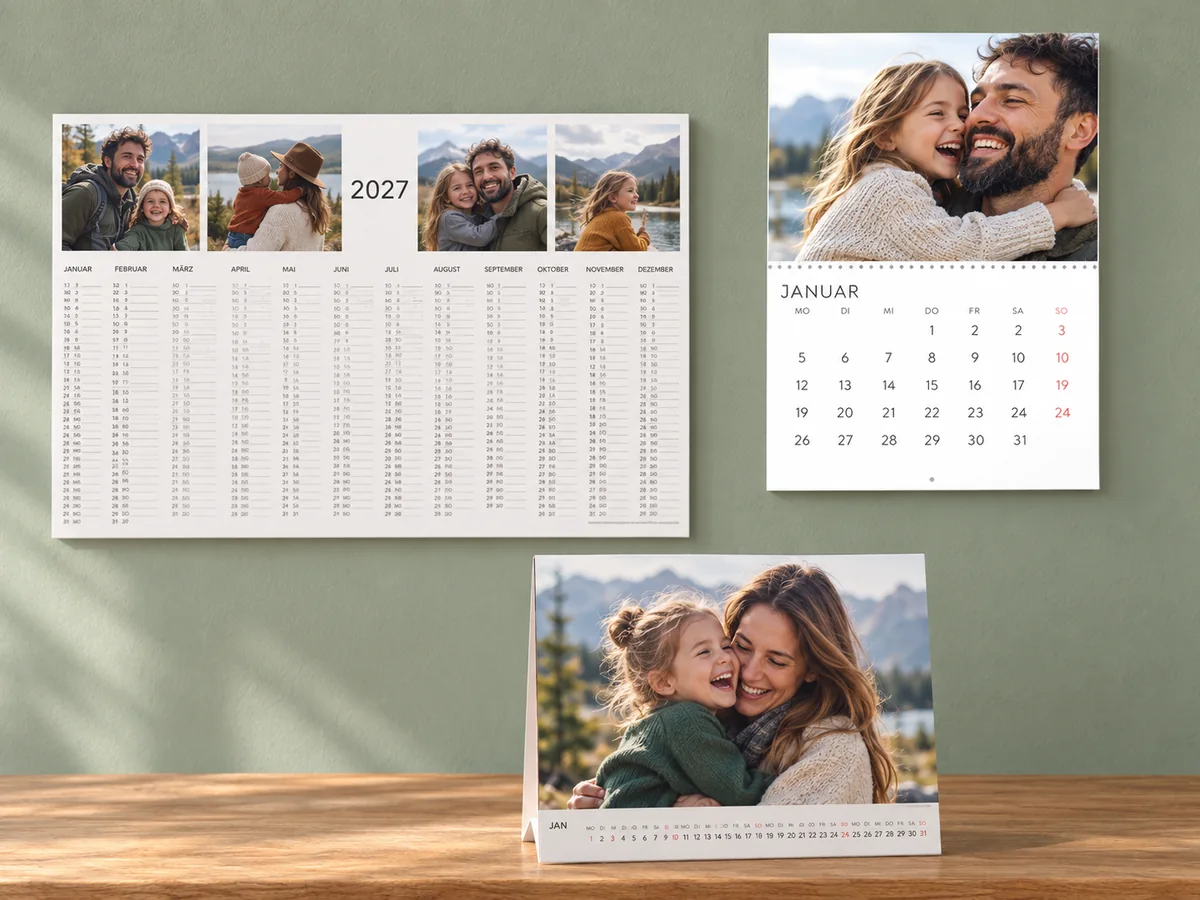 Fotokalender fürs Büro: Jahresplaner, Wandkalender und Tischkalender