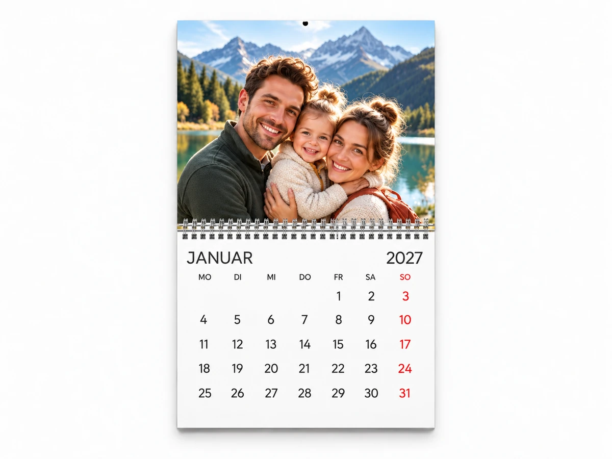 Klappkalender 2027 in der Vorderansicht