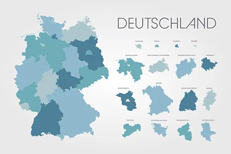 Deutschlandkarte „Bundesländer“