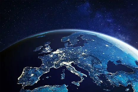 Europakarte „Aus dem All“