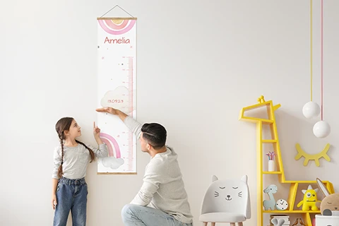 Personalisierte Kindermesslatte