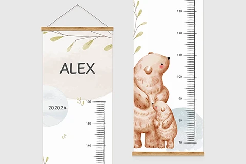 Personalisierte Kindermesslatte Bärenstark