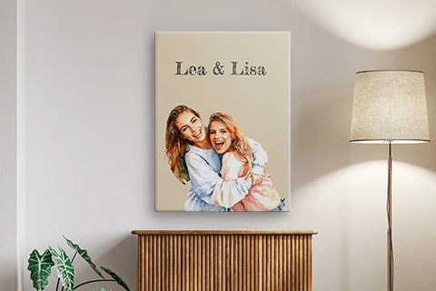 Pärchen Portrait auf Leinwand