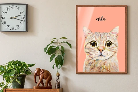 Haustierportrait als Poster gedruckt