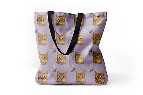 pet pattern tote bag